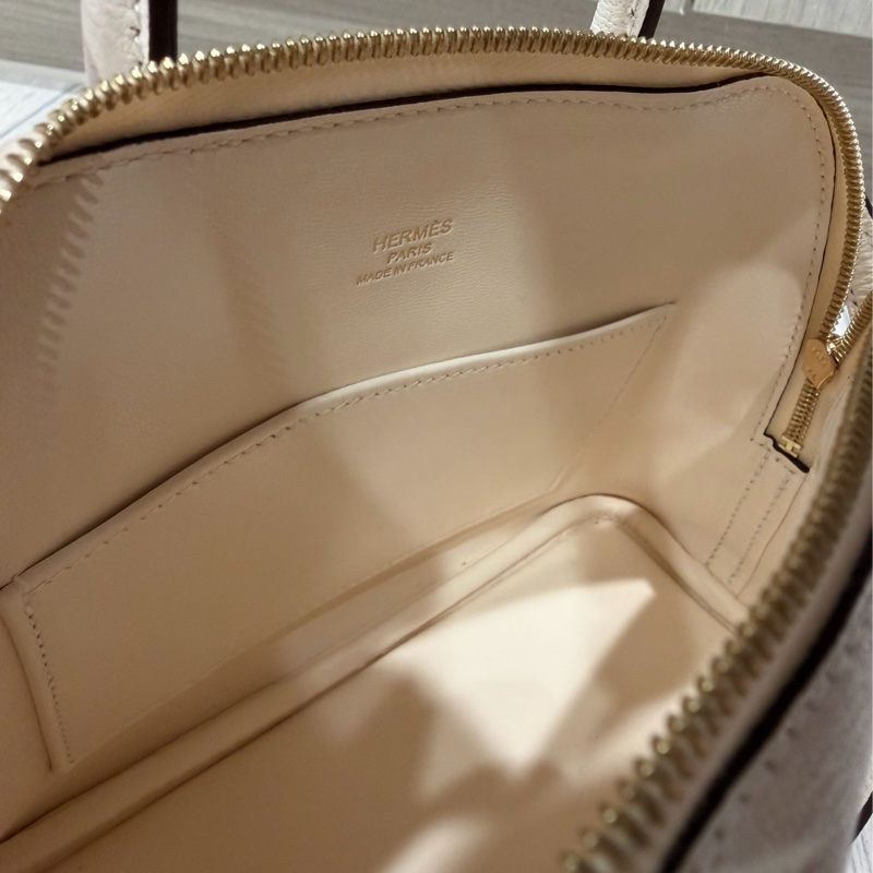 Hermes 愛馬仕 Mini Bolide Nata白 金扣 W刻 全新-9