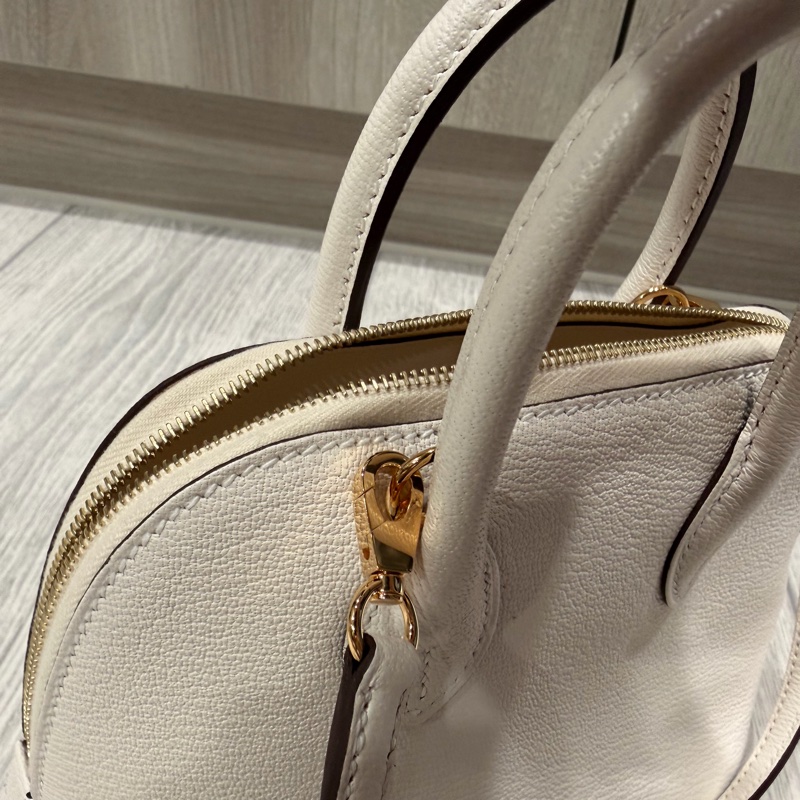 Hermes 愛馬仕 Mini Bolide Nata白 金扣 W刻 全新-10
