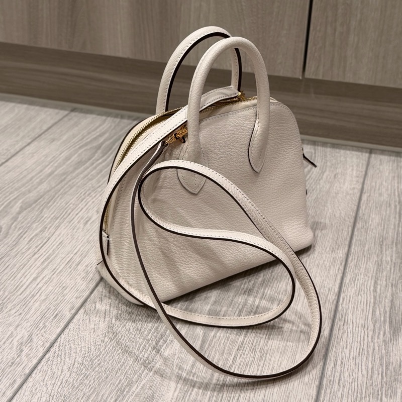 Hermes 愛馬仕 Mini Bolide Nata白 金扣 W刻 全新-12