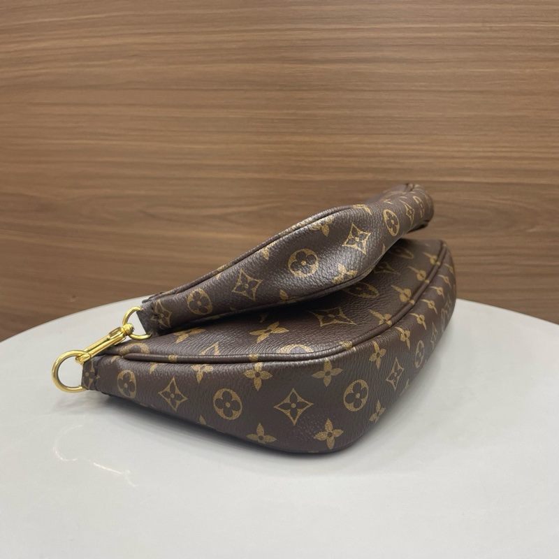 LV路易威登｜五合一 老花 綠色肩帶-4