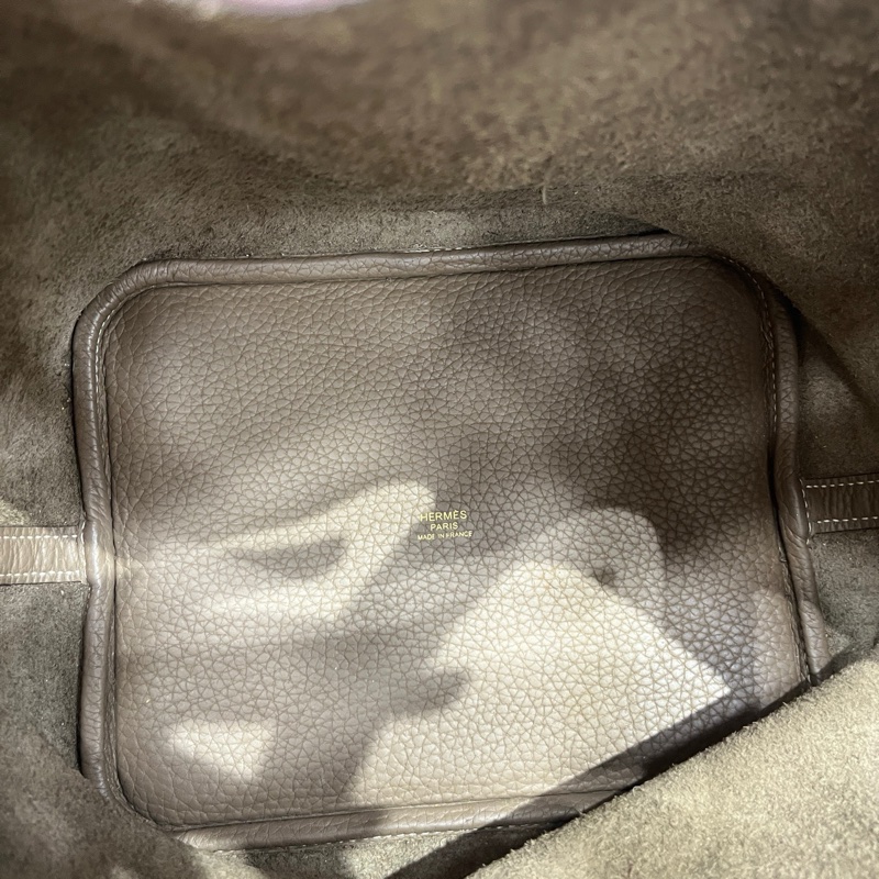 愛馬仕｜菜籃子22 大象灰金扣-7