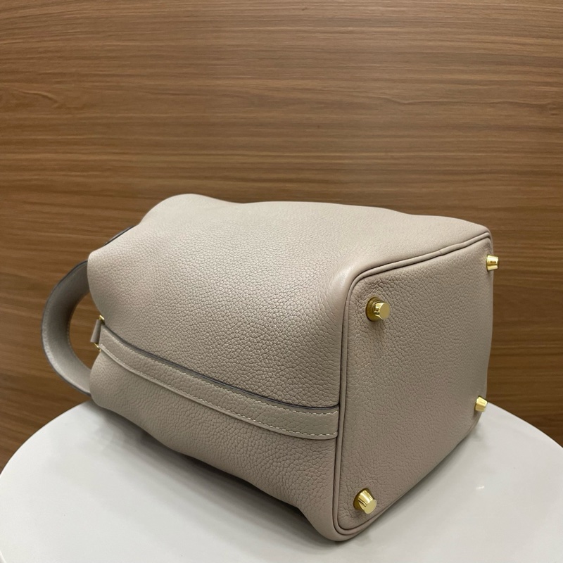 愛馬仕｜菜籃子18 瀝青灰金扣-4