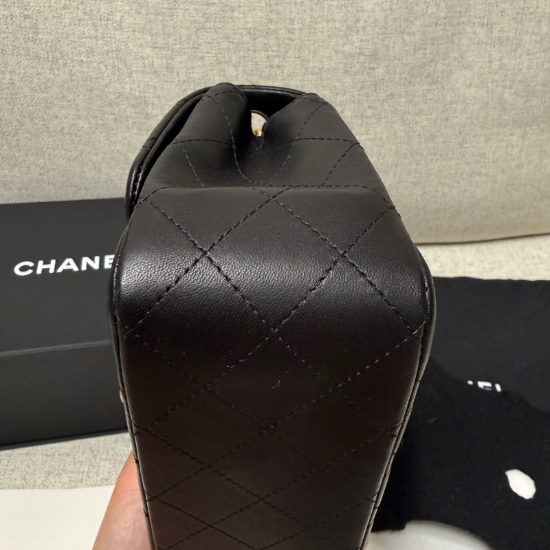 chanel mini classic flap square 方胖子 迷你翻蓋包 復古金扣-3