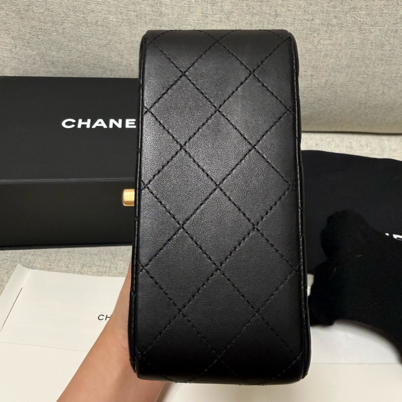 chanel mini classic flap square 方胖子 迷你翻蓋包 復古金扣-4