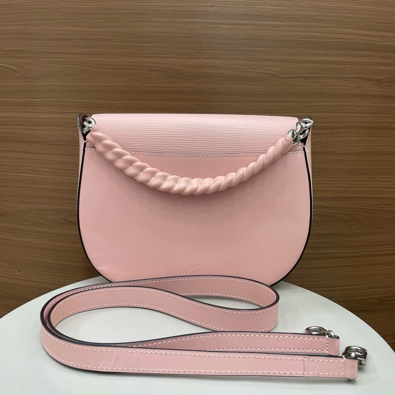 LV路易威登｜水波紋馬鞍包 皮粉色-1