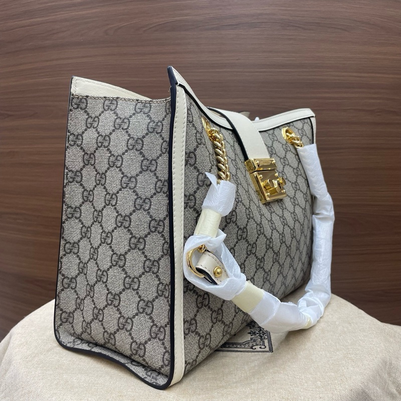 古馳｜Padlock托特大號白色 全新-2