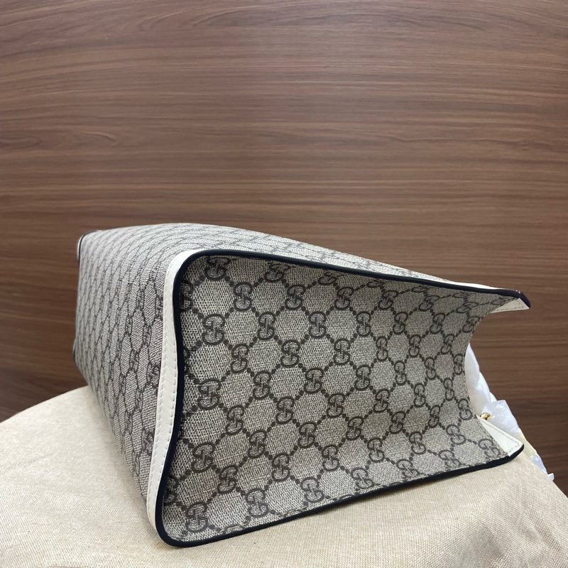 古馳｜Padlock托特大號白色 全新-5