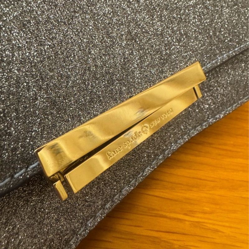 Kate Spade Burgess Court 閃亮灰藍鏈條包-4
