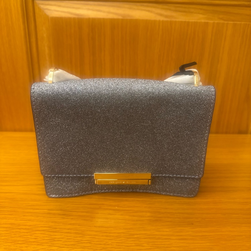 Kate Spade Burgess Court 閃亮灰藍鏈條包-8