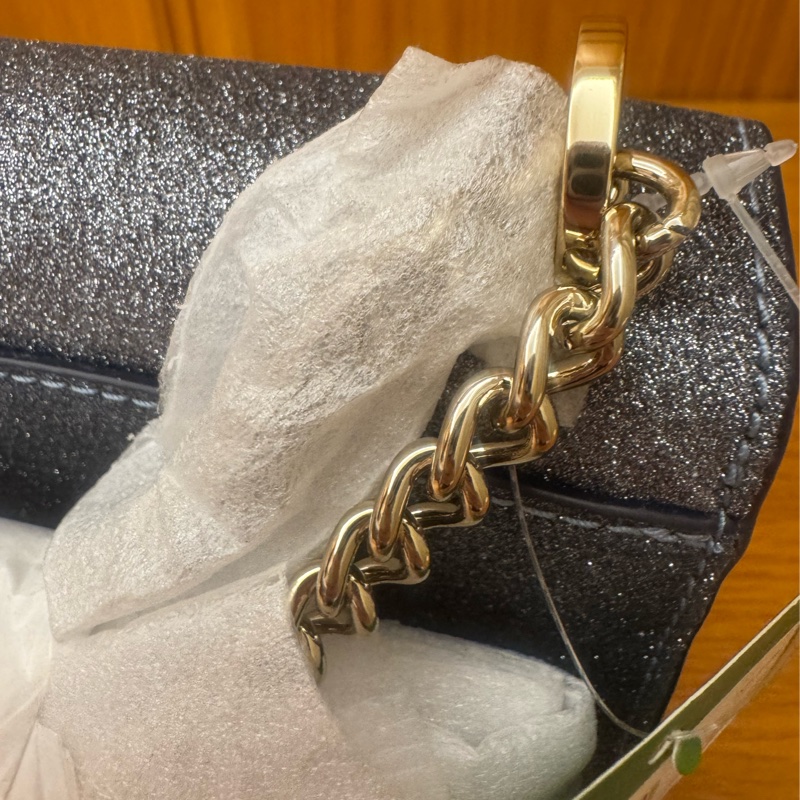 Kate Spade Burgess Court 閃亮灰藍鏈條包-13