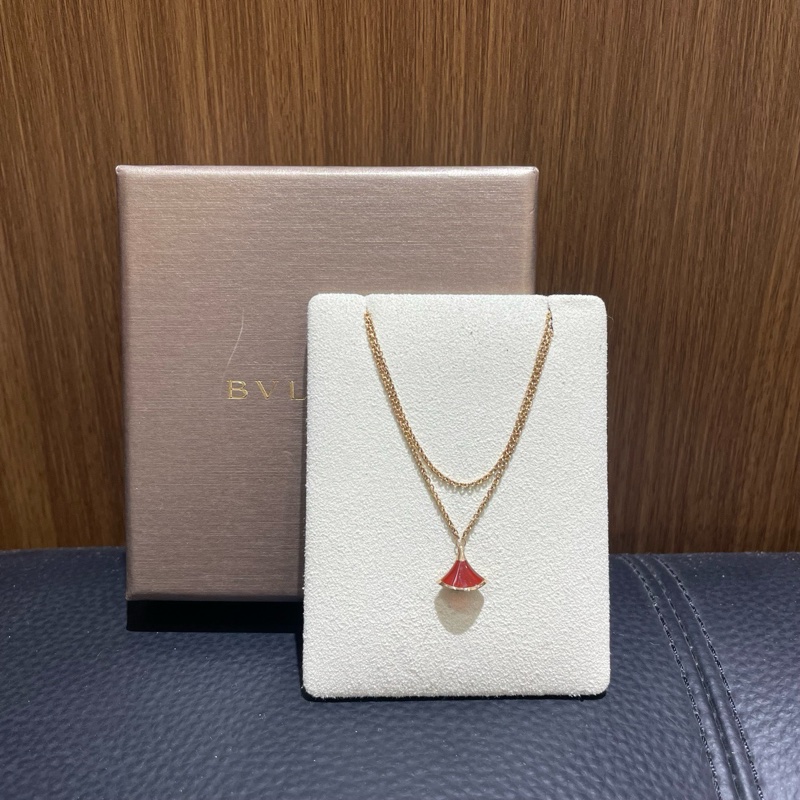 寶格麗｜紅玉髓扇子手鍊L號 玫瑰金-0