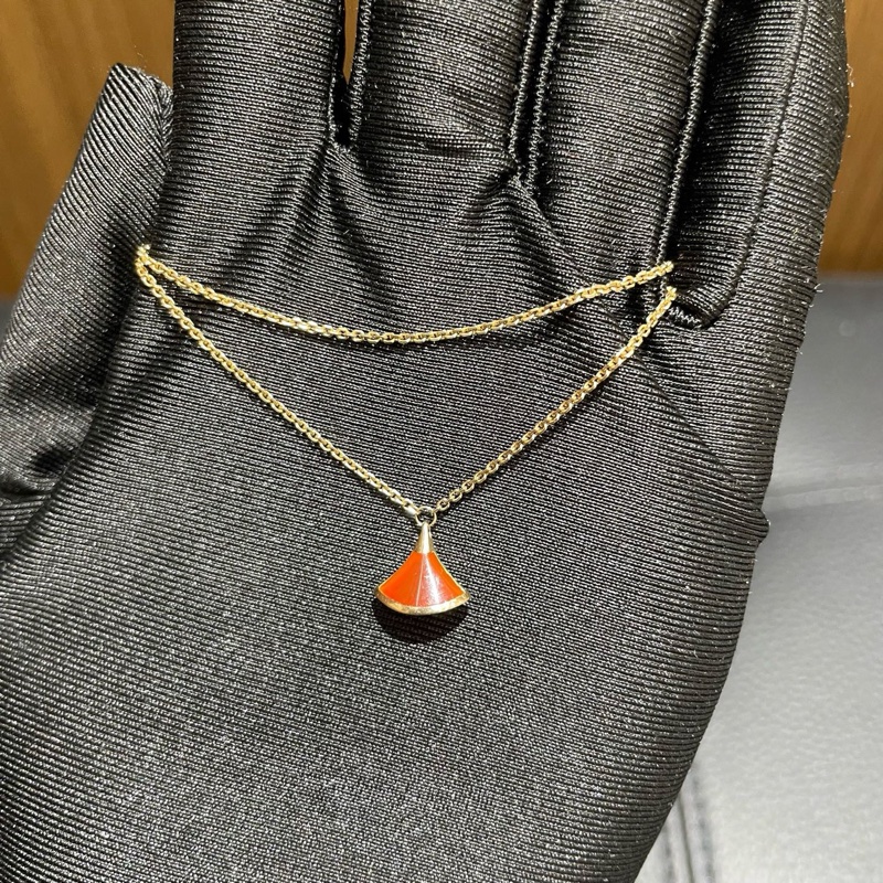 寶格麗｜紅玉髓扇子手鍊L號 玫瑰金-2