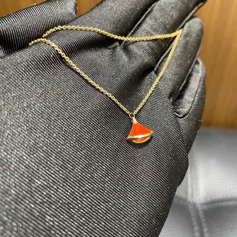 寶格麗｜紅玉髓扇子手鍊L號 玫瑰金-3