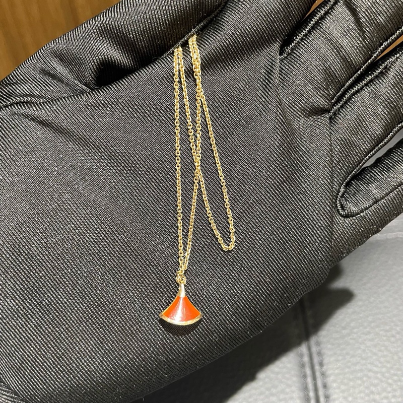 寶格麗｜紅玉髓扇子手鍊L號 玫瑰金-5