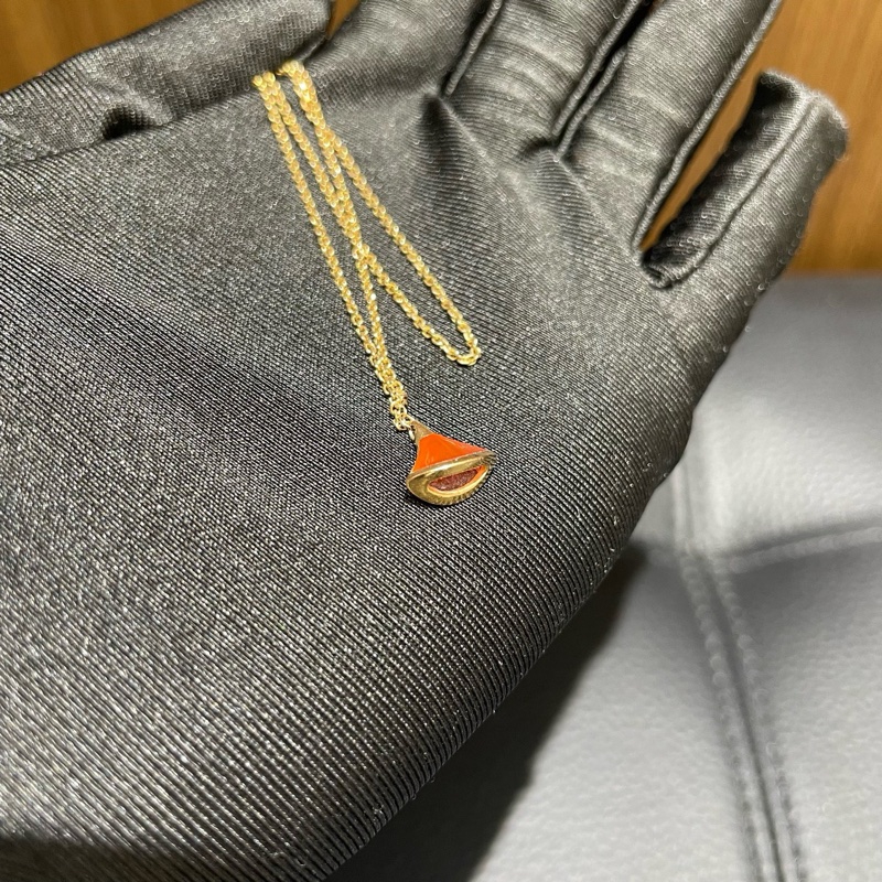 寶格麗｜紅玉髓扇子手鍊L號 玫瑰金-6