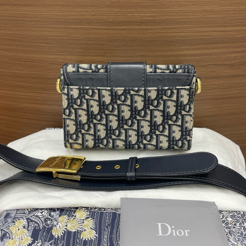 迪奧｜蒙田盒子 老花藍色-1