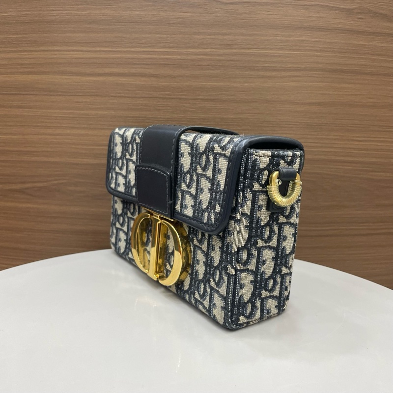 迪奧｜蒙田盒子 老花藍色-3