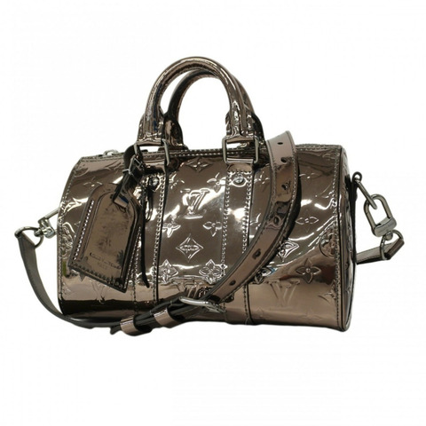 路易威登 Monogram Mirror Keepall Bandoulière 25 手提包 M26903 槍灰色男士兩用包