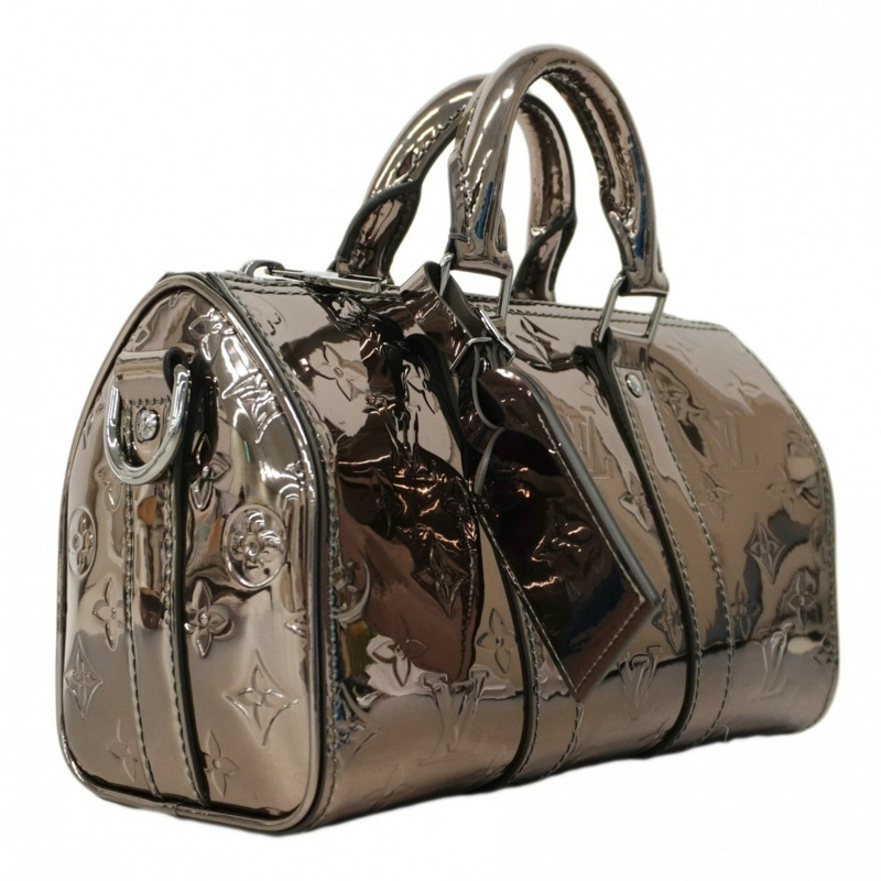 路易威登 Monogram Mirror Keepall Bandoulière 25 手提包 M26903 槍灰色男士兩用包-1