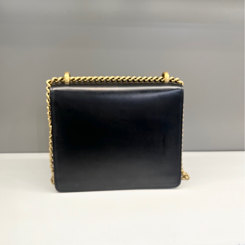 古馳Gucci馬蒙雙G box皮風琴信封包woc黑色19x5.5x15-2