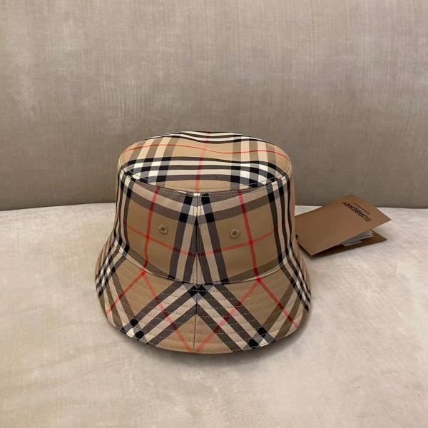 ⏰限時特賣價🌺Burberry 80269271 Vintage 格紋棉質混紡漁夫帽 S-4