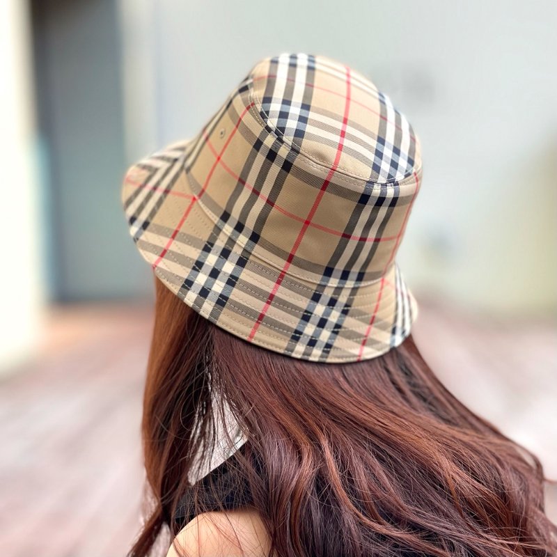 ⏰限時特賣價🌺Burberry 80269271 Vintage 格紋棉質混紡漁夫帽 S-5