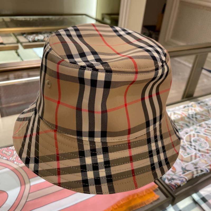 ⏰限時特賣價🌺Burberry 80269271 Vintage 格紋棉質混紡漁夫帽 S-7