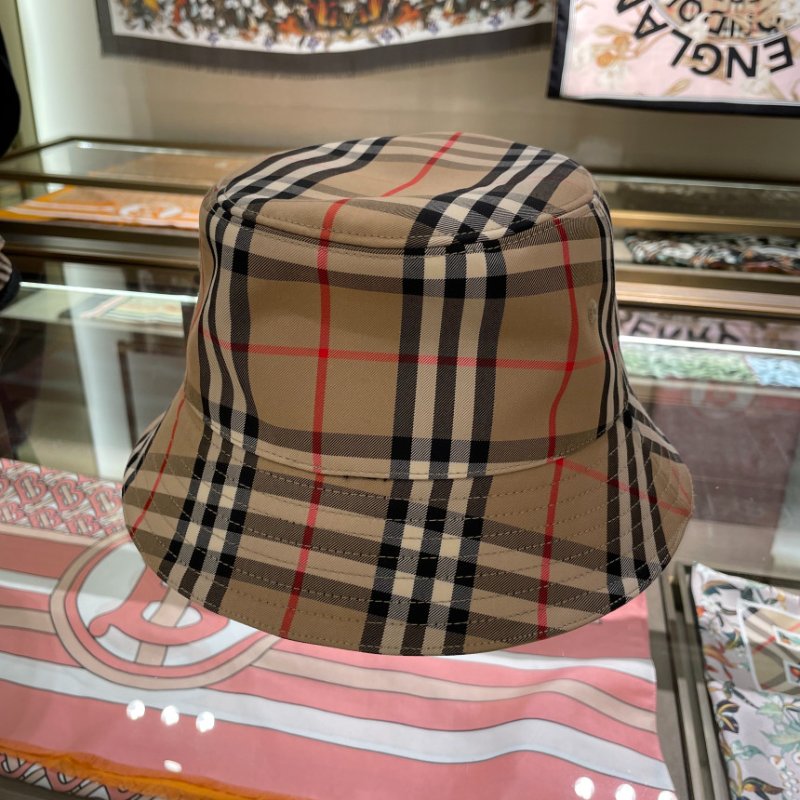 ⏰限時特賣價🌺Burberry 80269271 Vintage 格紋棉質混紡漁夫帽 S-8