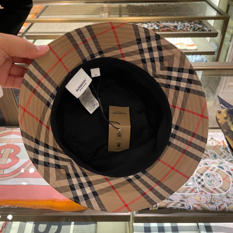 ⏰限時特賣價🌺Burberry 80269271 Vintage 格紋棉質混紡漁夫帽 S-10