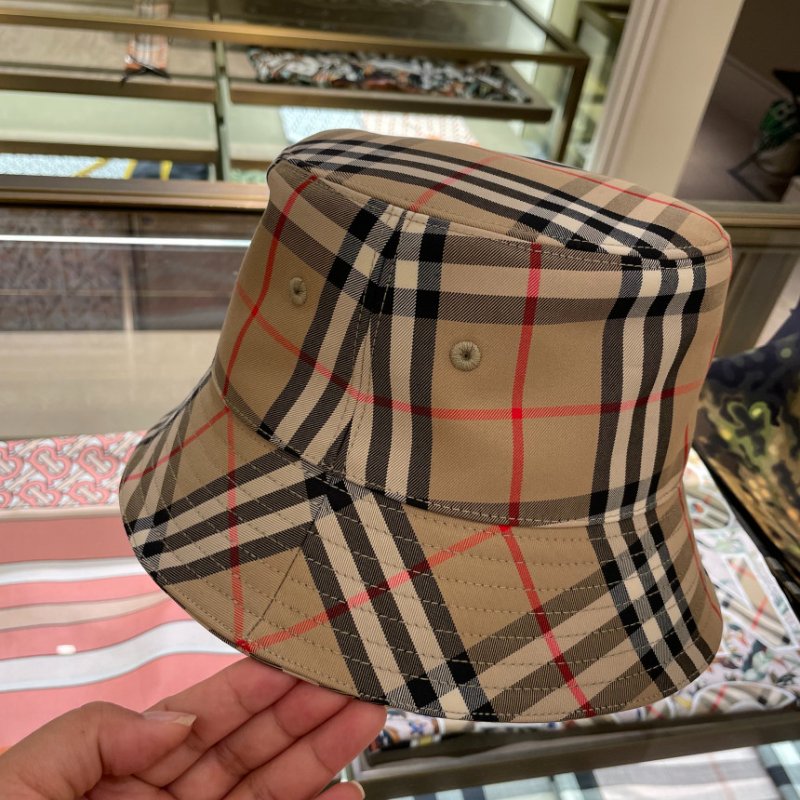 ⏰限時特賣價🌺Burberry 80269271 Vintage 格紋棉質混紡漁夫帽 S-13