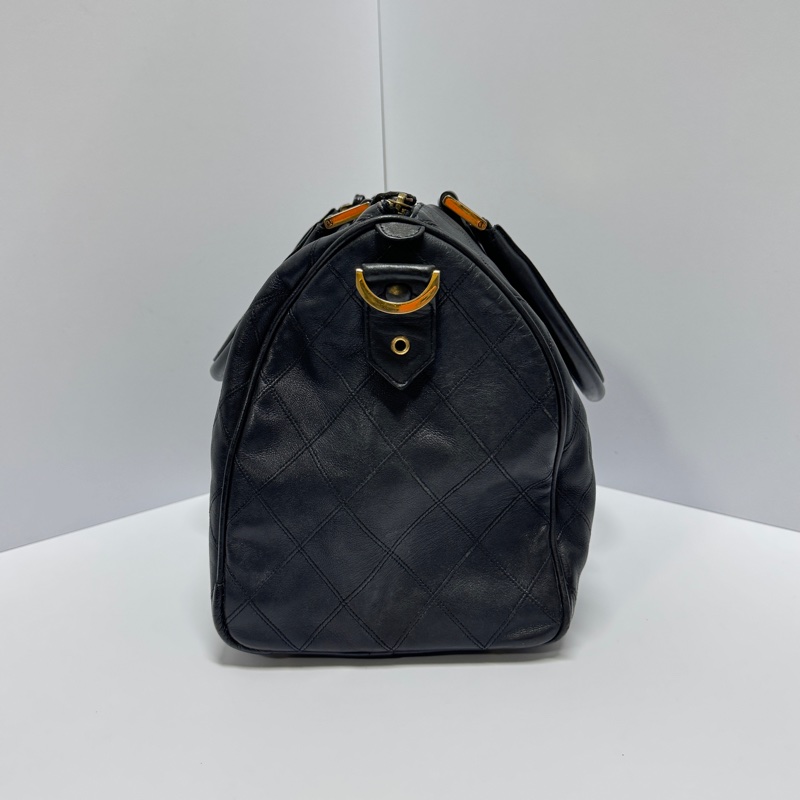 【超熱門秒殺款⏰】 Chanel 黑金 波士頓包 肩背+手提+斜背包 （專櫃27.3萬）-7