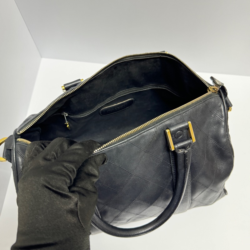 【超熱門秒殺款⏰】 Chanel 黑金 波士頓包 肩背+手提+斜背包 （專櫃27.3萬）-13