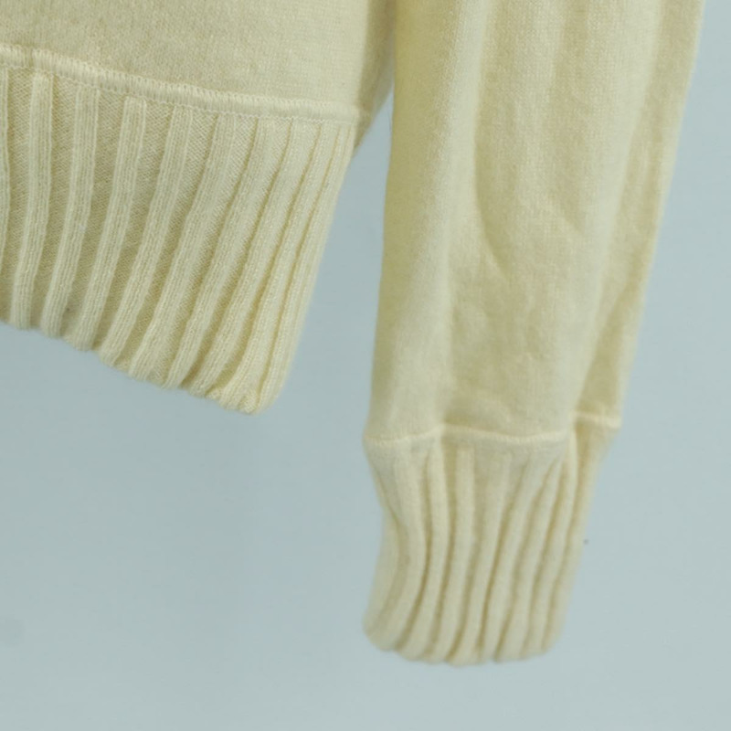 【日本直送】香奈兒 (CHANEL) Coco Chanel 針織衫，羊絨色，米色，CC 標誌，貨號 158554SAM-7