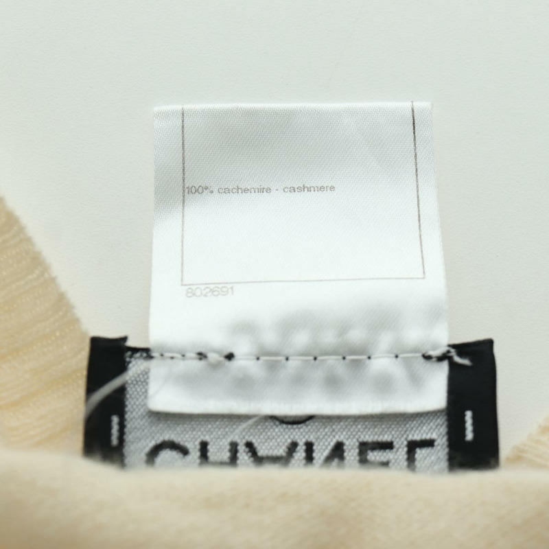 【日本直送】香奈兒 (CHANEL) Coco Chanel 針織衫，羊絨色，米色，CC 標誌，貨號 158554SAM-11