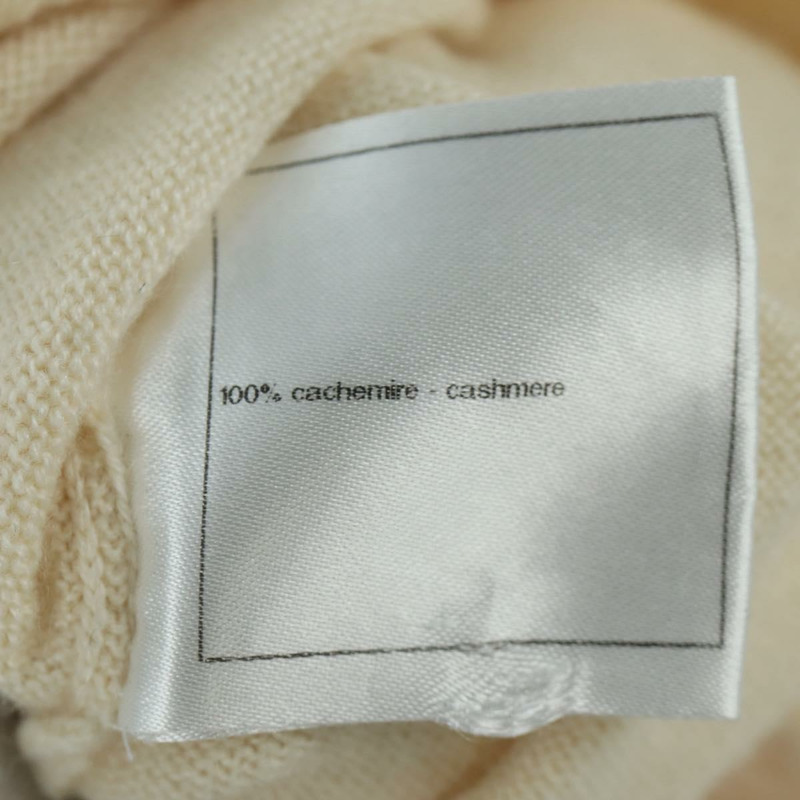 【日本直送】香奈兒 (CHANEL) Coco Chanel 針織衫，羊絨色，米色，CC 標誌，貨號 158554SAM-13