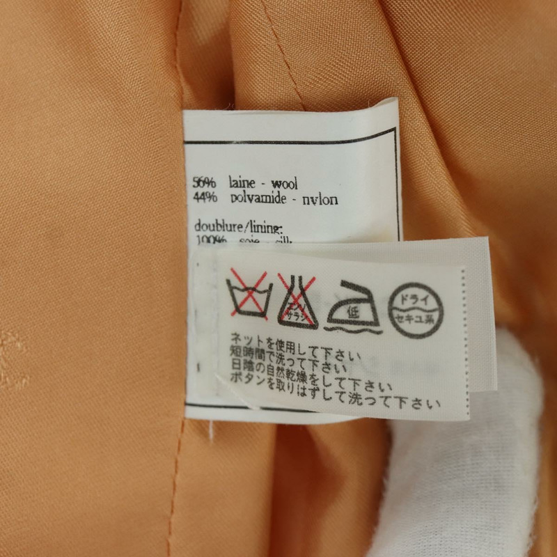 【日本直送】香奈兒外套半裙套裝外套斜紋軟呢橘色40 CC Auth 158585M-15