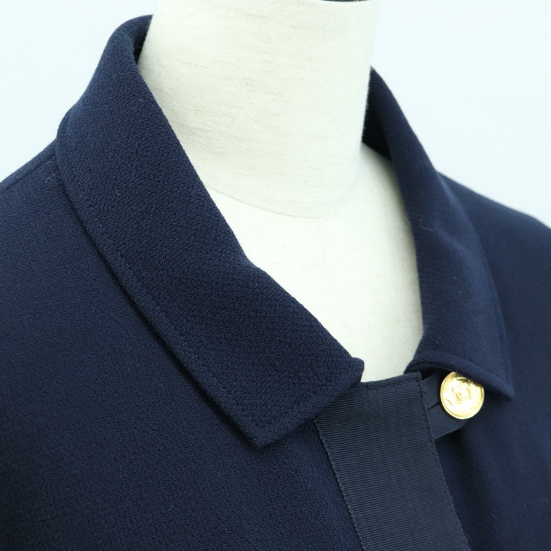 【日本直送】香奈兒復古海軍藍羊毛夾克，CC標誌，正品編號158558M-4