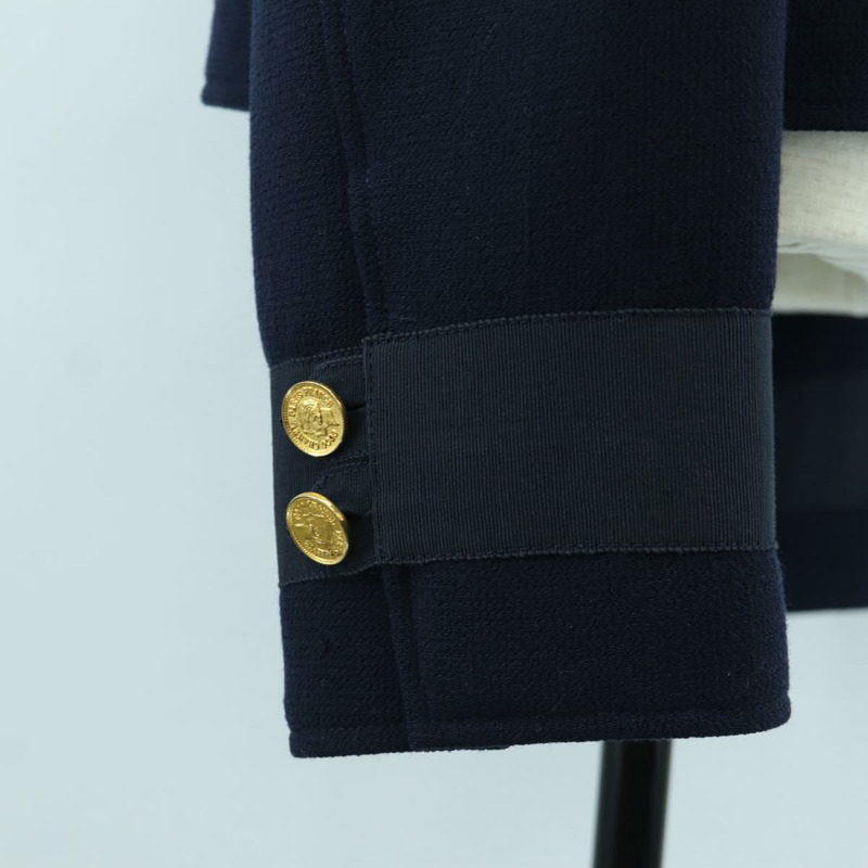 【日本直送】香奈兒復古海軍藍羊毛夾克，CC標誌，正品編號158558M-7