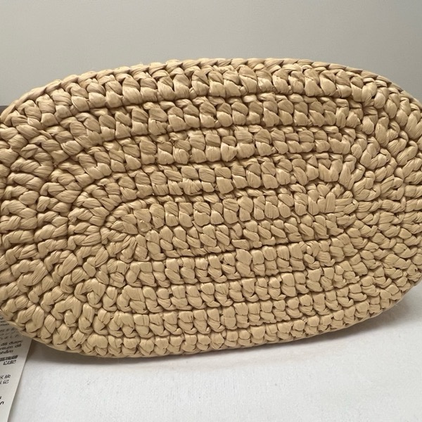 ⭐️全新⭐️PRADA 夏天拉菲草編織包 Logo raffia-effect crochet tote bag 編織包-2