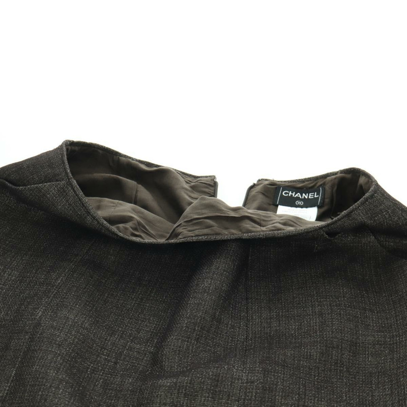 【日本直送】香奈兒外套半裙套裝 羊毛棕色 CC Auth 158559M-14