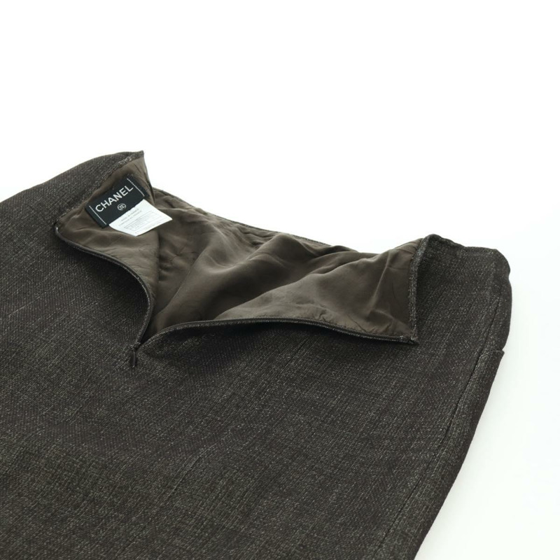 【日本直送】香奈兒外套半裙套裝 羊毛棕色 CC Auth 158559M-15