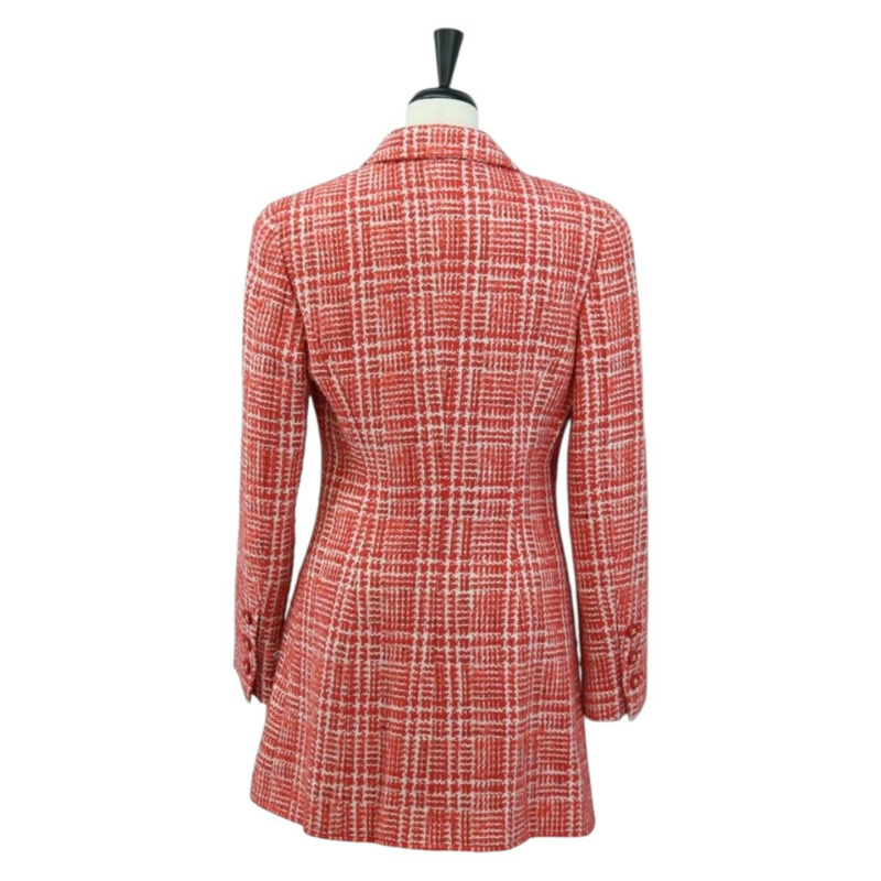 【日本直送】香奈兒紅色斜紋軟呢外套,CC標誌,貨號158560M-1