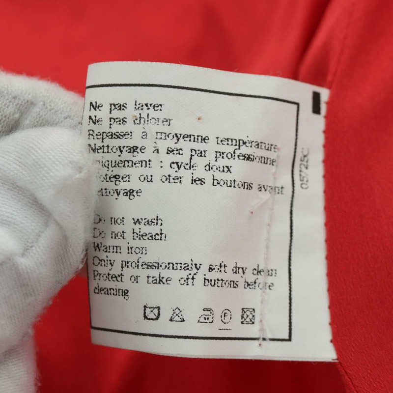 【日本直送】香奈兒紅色斜紋軟呢外套,CC標誌,貨號158560M-13