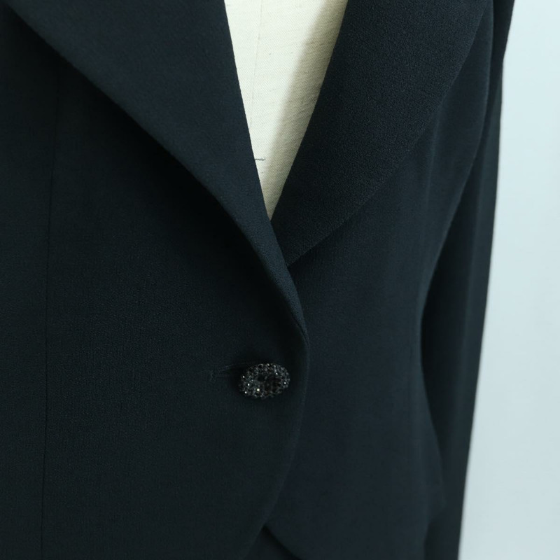 【日本直送】香奈兒外套和半裙套裝，羊毛材質，海軍藍，CC標誌，正品，貨號158565M-5