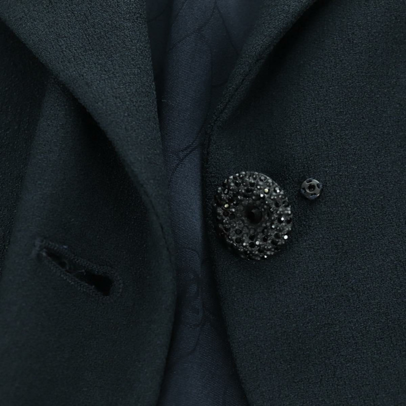 【日本直送】香奈兒外套和半裙套裝，羊毛材質，海軍藍，CC標誌，正品，貨號158565M-11