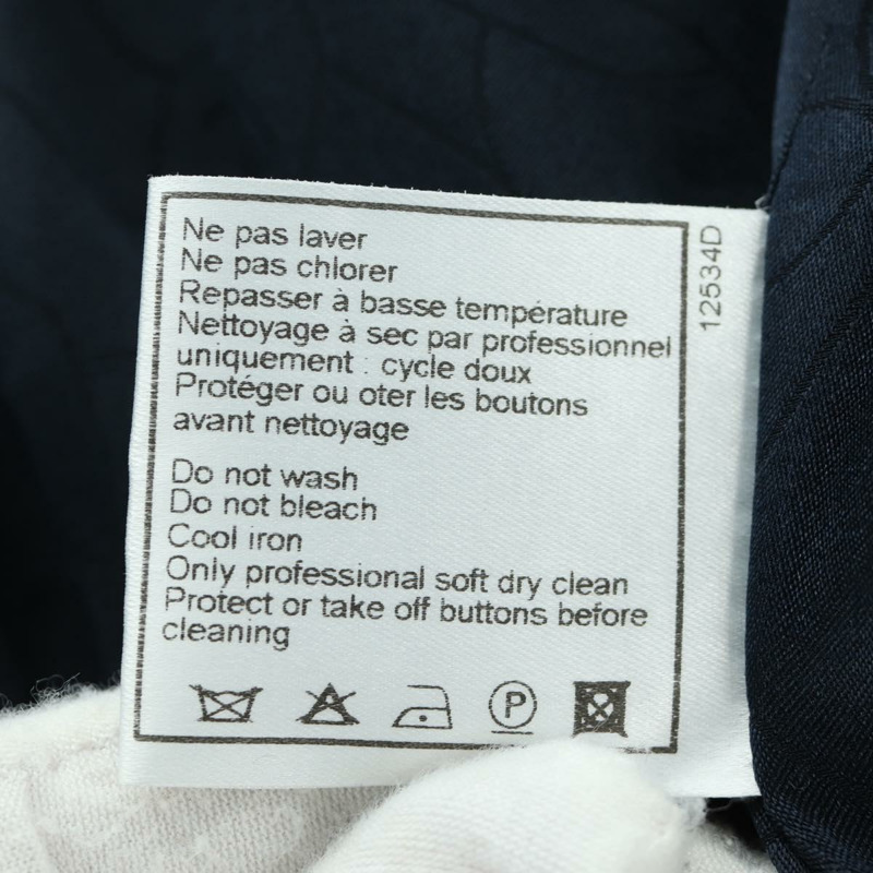 【日本直送】香奈兒外套和半裙套裝，羊毛材質，海軍藍，CC標誌，正品，貨號158565M-13