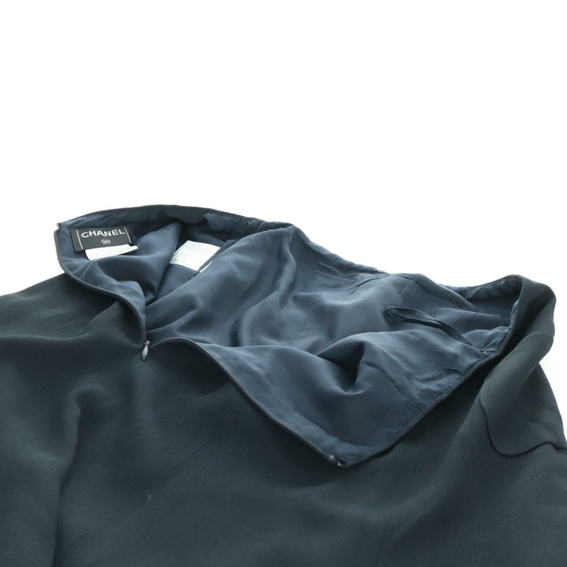 【日本直送】香奈兒外套和半裙套裝，羊毛材質，海軍藍，CC標誌，正品，貨號158565M-15