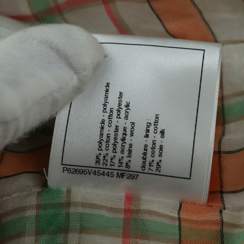 【日本直送】香奈兒白色斜紋軟呢外套，CC標誌，貨號158561SM-17