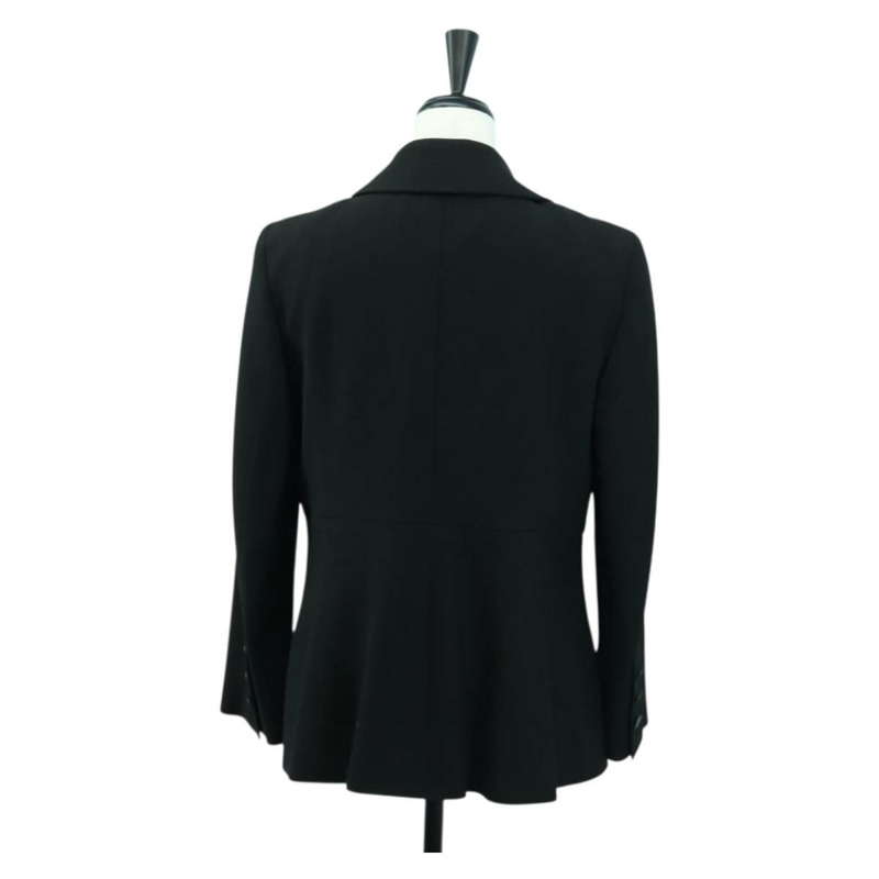 【日本直送】香奈兒黑色人造絲夾克，CC標誌，貨號158563M-1