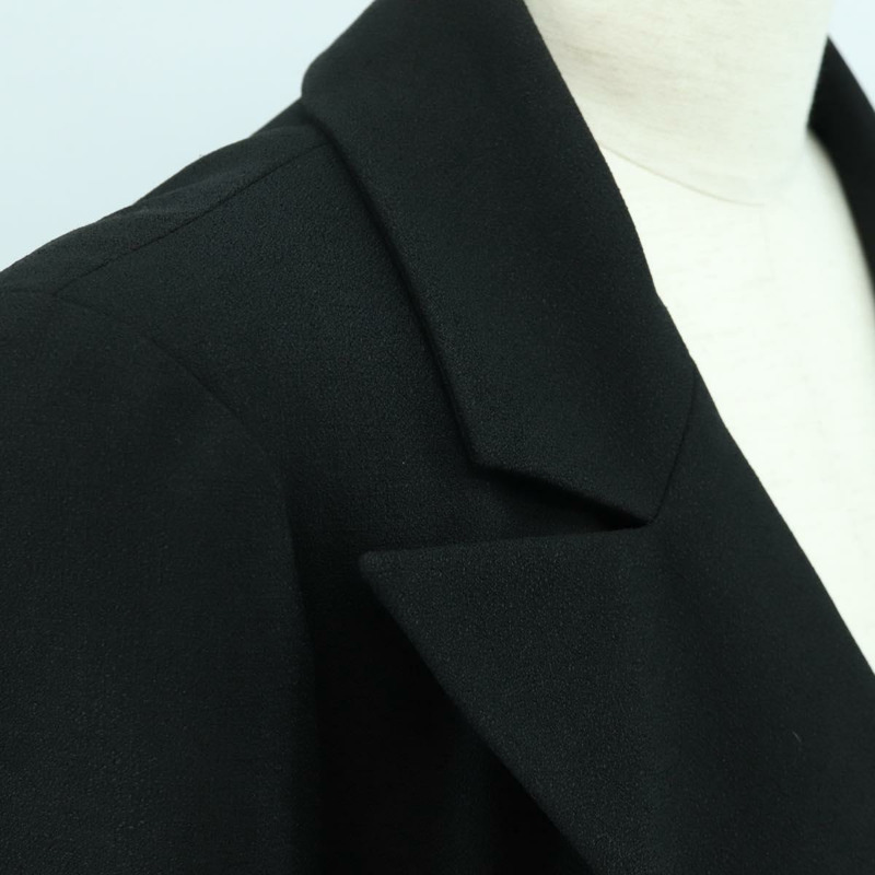 【日本直送】香奈兒黑色人造絲夾克，CC標誌，貨號158563M-4